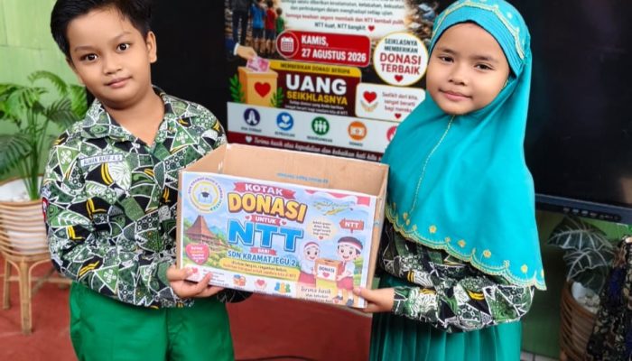 PEDULI NTT DENGAN DONASI, TUMBUHKAN KARAKTER MULIA MURID SDN KRAMATJEGU 2