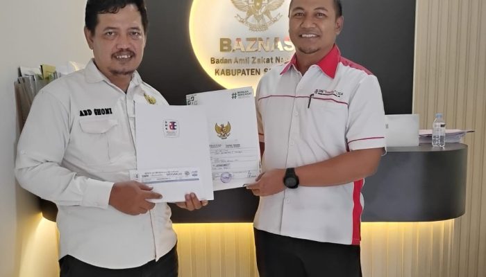 SMK Antartika 1 Sidoarjo Salurkan Donasi Rp5 Juta untuk Korban Gempa NTT Melalui BAZNAS