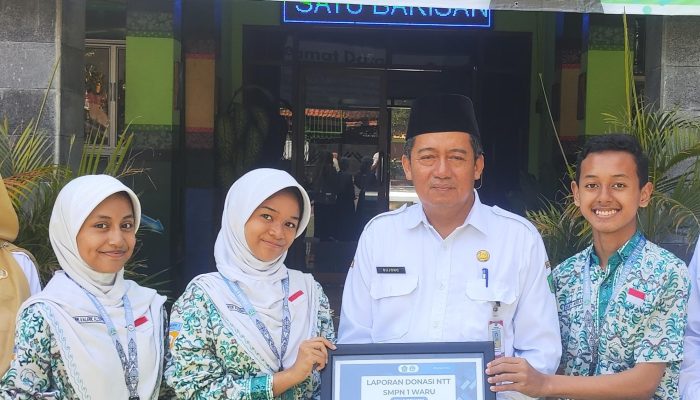 11 Juta Lebih Terhimpun: Gelombang Solidaritas Kemanusiaan keluarga besar SMPN 1 Waru untuk Penyintas Gempa NTT